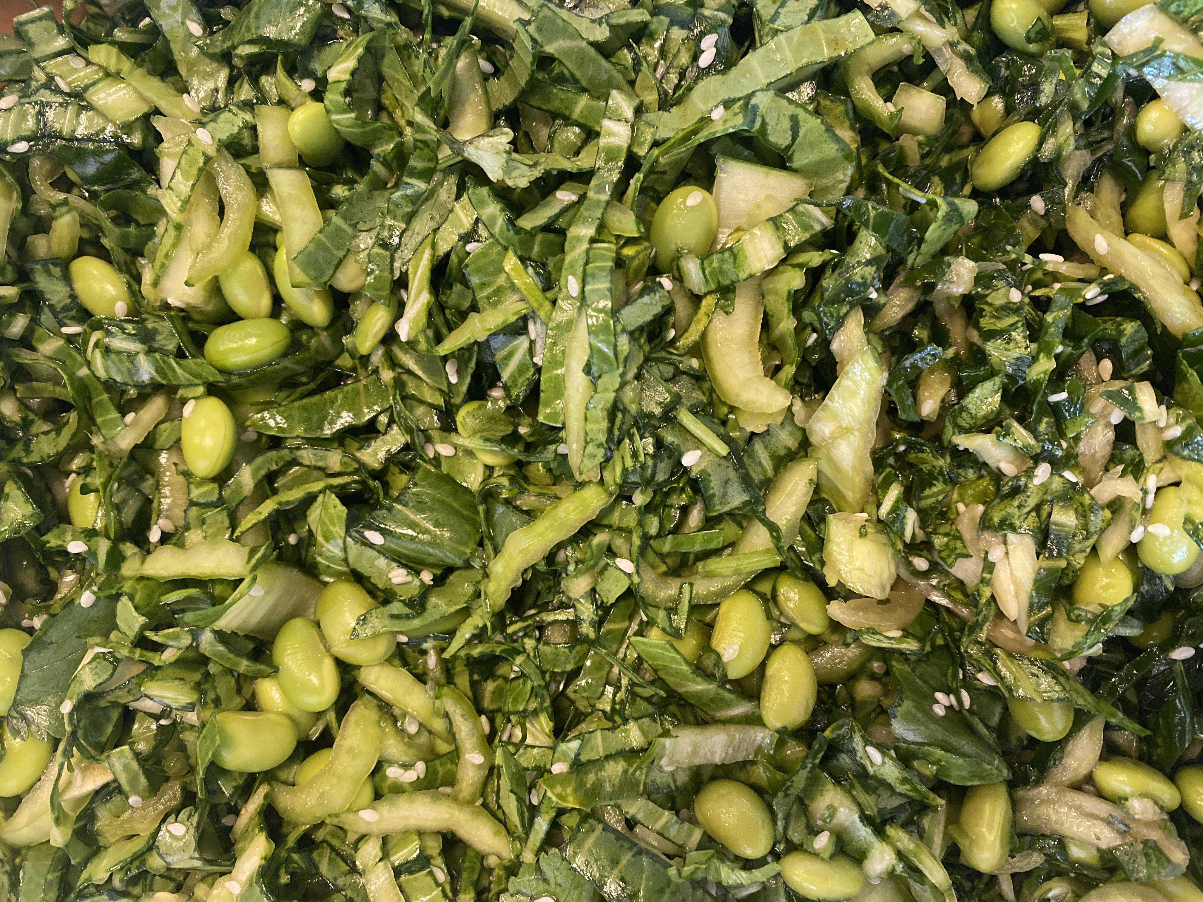 GINGER EDAMAME BOK CHOY (1/2 LB SERVING)
