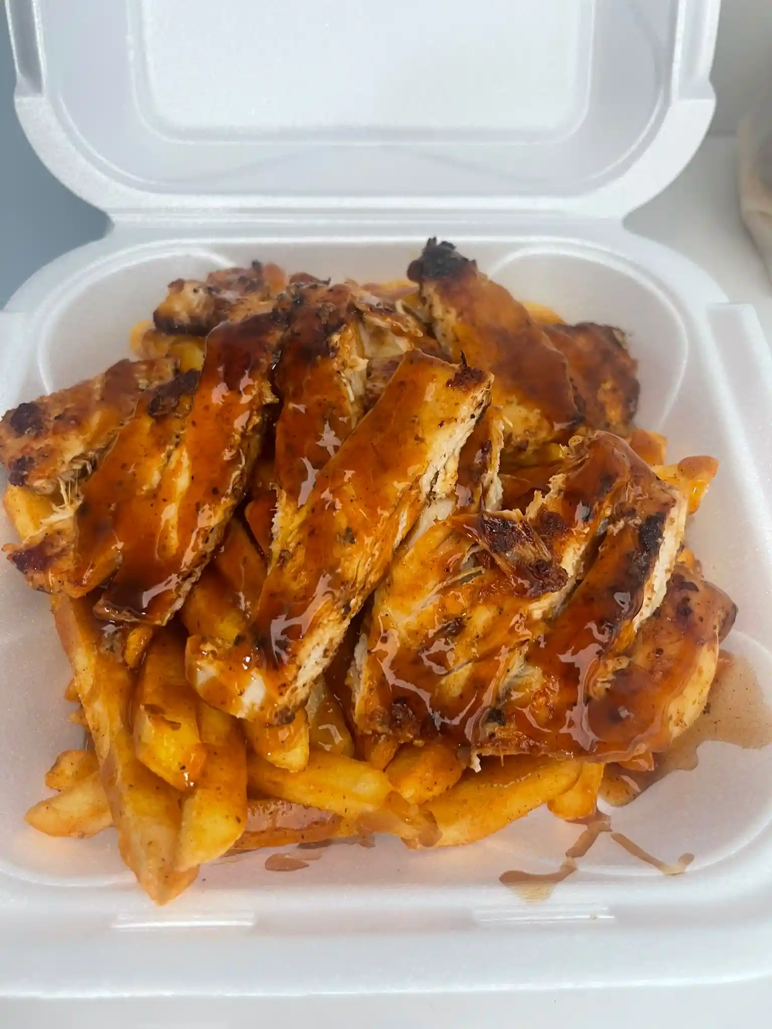 Loaded Fries with Jerk Chicken
